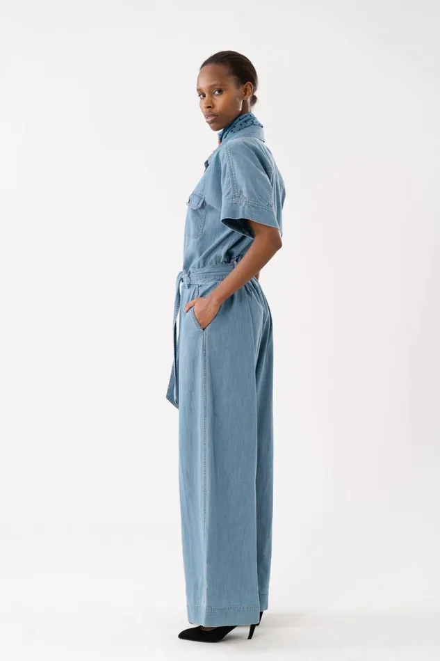 Women Lollys Laundry Pants Shorts MathildeLL Jumpsuit Light Blue