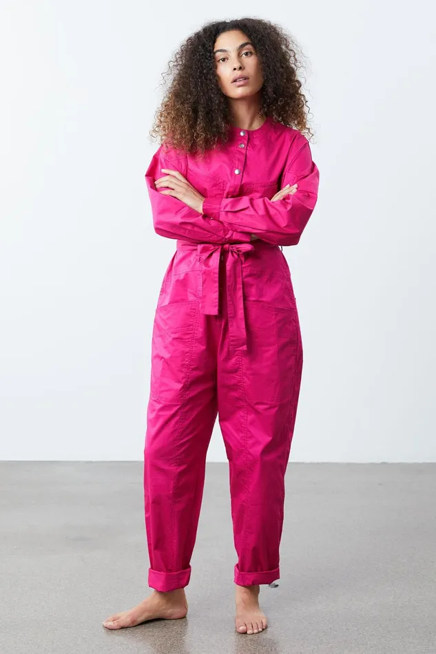 Women Lollys Laundry Pants Shorts Yuko Jumpsuit Neon Pink