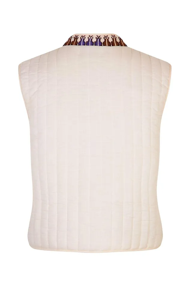 Women Lollys Laundry Quilt CairoLL Vest Creme
