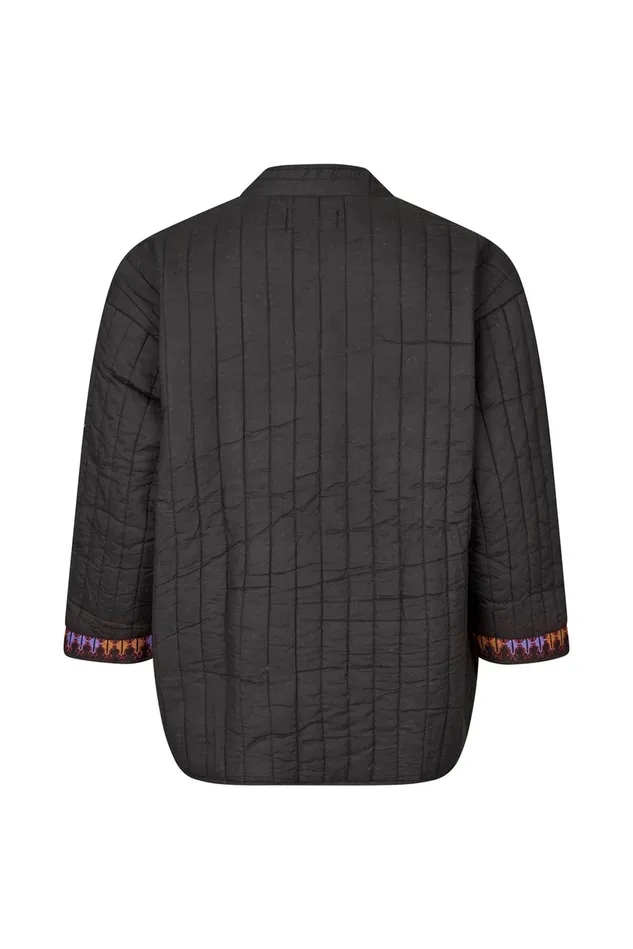 Women Lollys Laundry Quilt IndraLL Jacket LS Washed Black