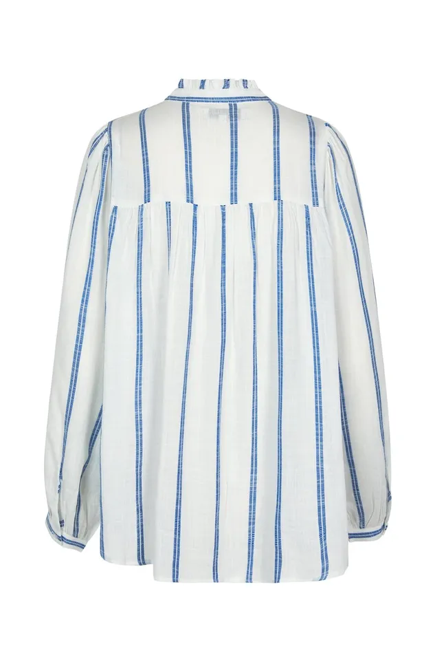 Women Lollys Laundry Shirts CaraLL Shirt LS Neon Blue