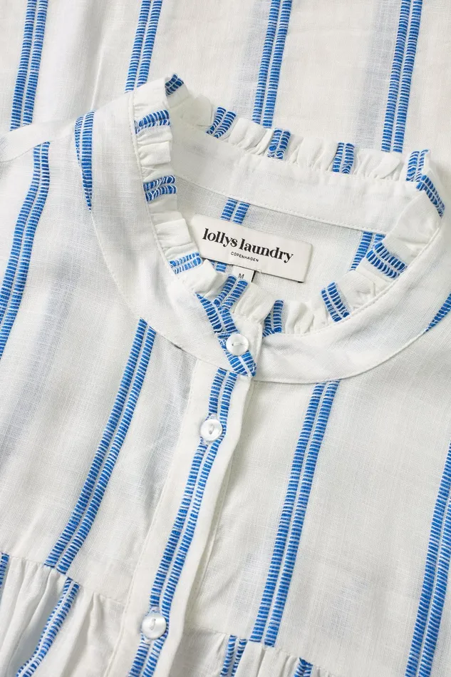 Women Lollys Laundry Shirts CaraLL Shirt LS Neon Blue