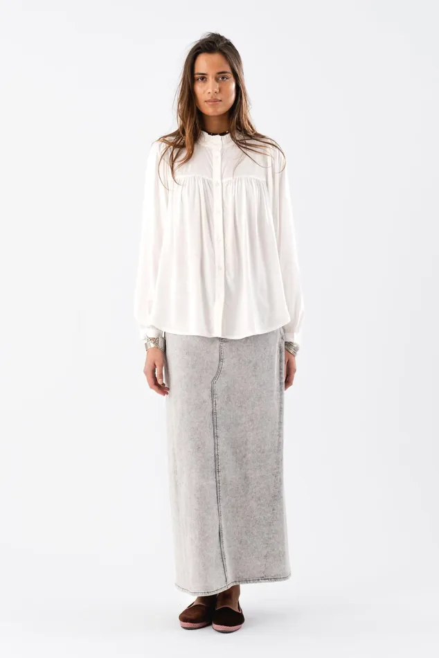 Women Lollys Laundry Shirts CaraLL Shirt LS White