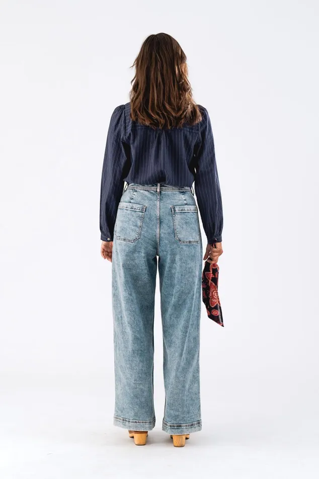 Women Lollys Laundry Shirts River Shirt Dark Blue