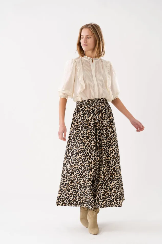 Women Lollys Laundry Skirts AkaneLL Maxi Skirt Leopard Print