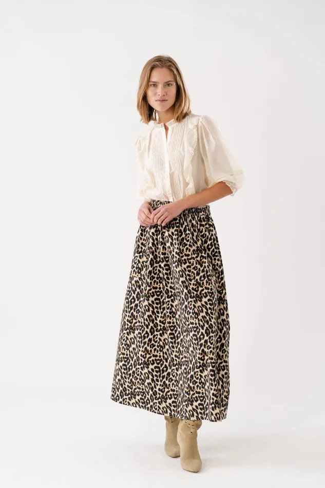 Women Lollys Laundry Skirts AkaneLL Maxi Skirt Leopard Print