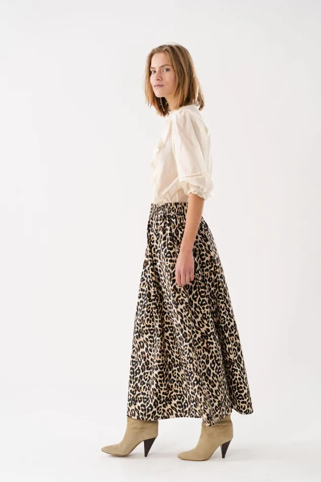 Women Lollys Laundry Skirts AkaneLL Maxi Skirt Leopard Print