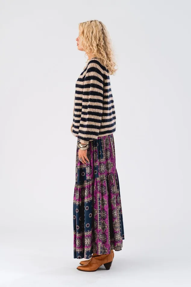 Women Lollys Laundry Skirts Sunset Maxi Skirt Dark Blue