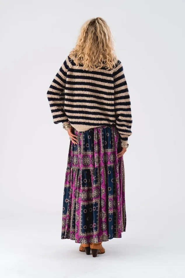 Women Lollys Laundry Skirts Sunset Maxi Skirt Dark Blue