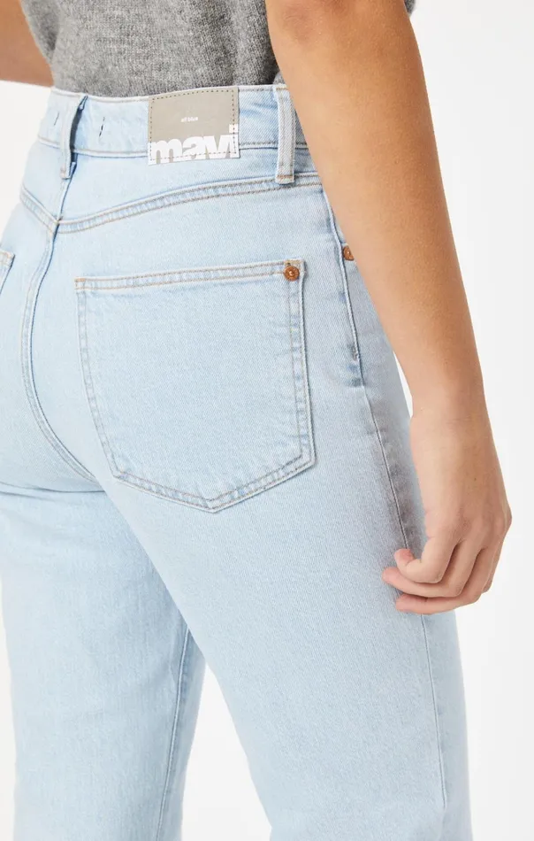 Women Los Angeles Flare In Bleached Recycled Blue Mavi Jeans Denim