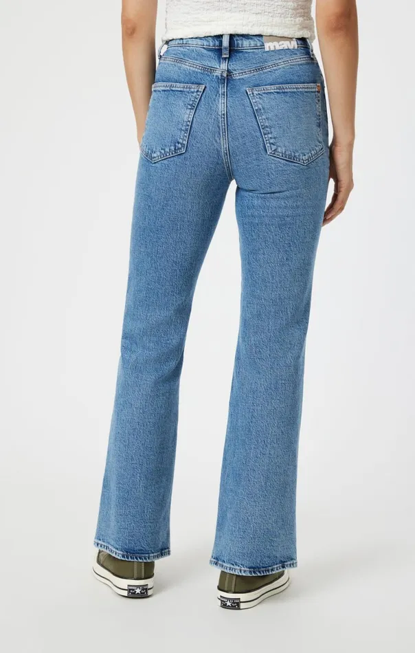Women Los Angeles Flare In Light Indigo Recycled Blue Mavi Jeans Denim Women Los Angeles Flare In Light Indigo Recycled Blue Mavi Jeans Denim