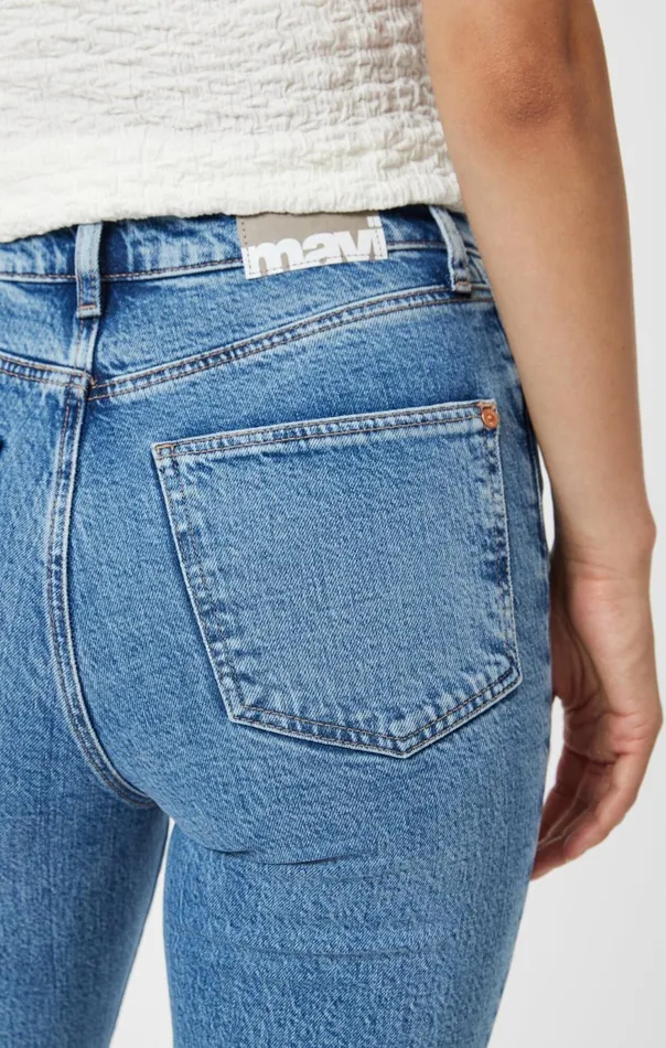 Women Los Angeles Flare In Light Indigo Recycled Blue Mavi Jeans Denim Women Los Angeles Flare In Light Indigo Recycled Blue Mavi Jeans Denim