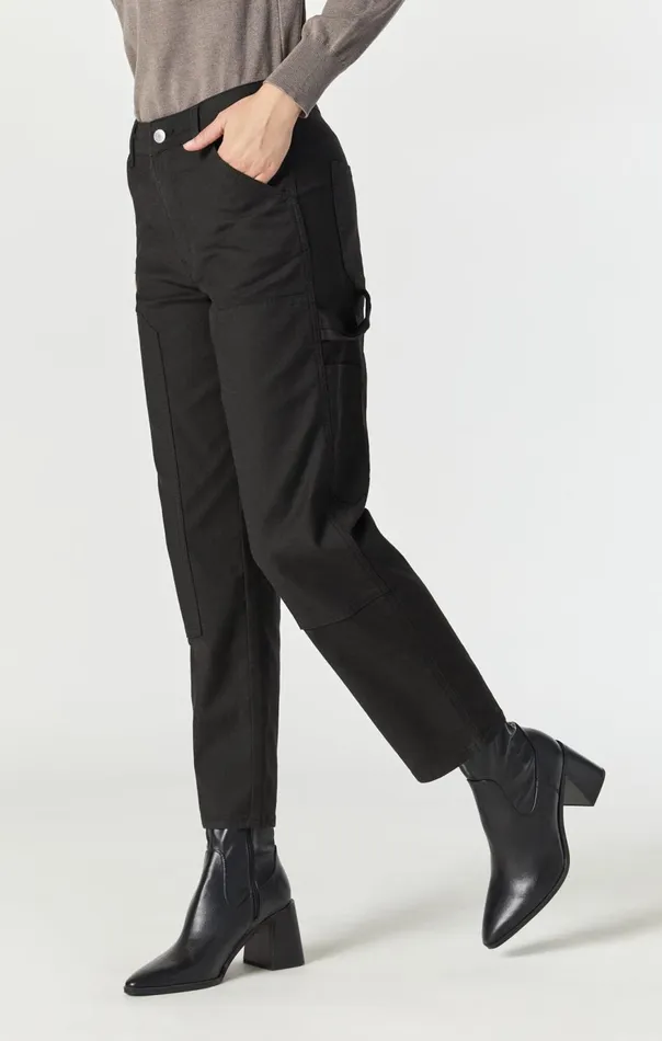 Women Luisa Straight Leg In Black Luxe Twill Mavi Jeans Pants Women Luisa Straight Leg In Black Luxe Twill Mavi Jeans Pants