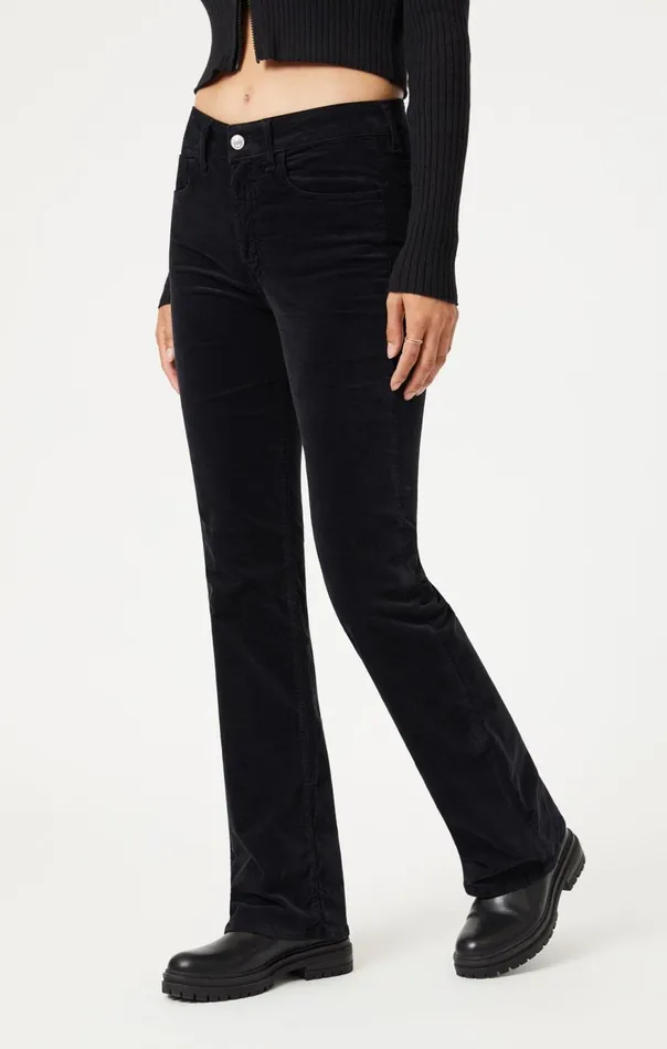 Women Maria Flare In Black Velvet Mavi Jeans Pants Women Maria Flare In Black Velvet Mavi Jeans Pants