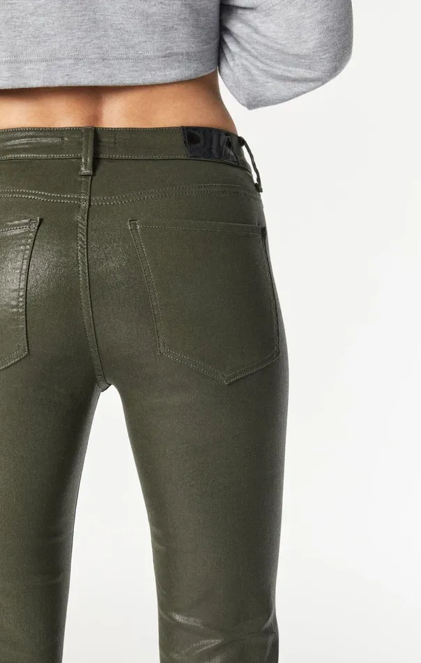 Women Maria Slit Hem Flare In Khaki Jeather Mavi Jeans Pants Women Maria Slit Hem Flare In Khaki Jeather Mavi Jeans Pants