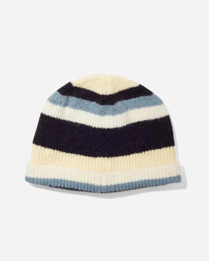 WomenMen Saturdays NYC Hats Mohair Stripe Beanie Blackolive