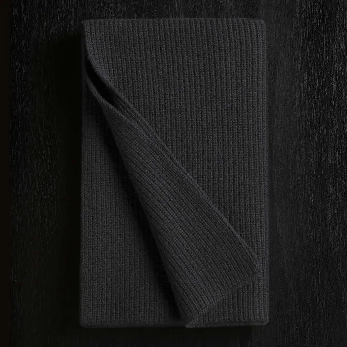 WomenMen Scarves James Perse Thermal Cashmere Scarf Black