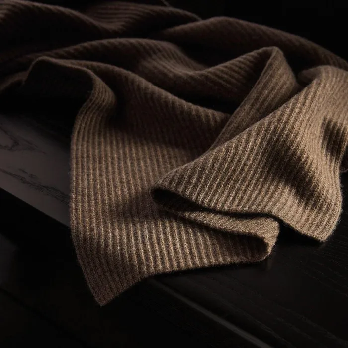 WomenMen Scarves James Perse Thermal Cashmere Scarf Brown Stone