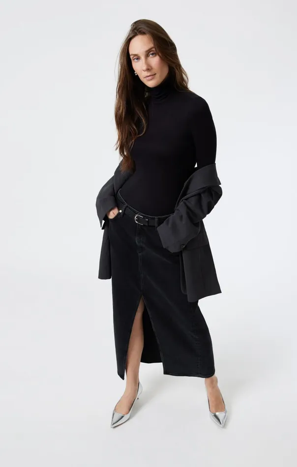 Women Milena Denim Skirt In Dark Smoke Denim Mavi Jeans Dresses and Skirts