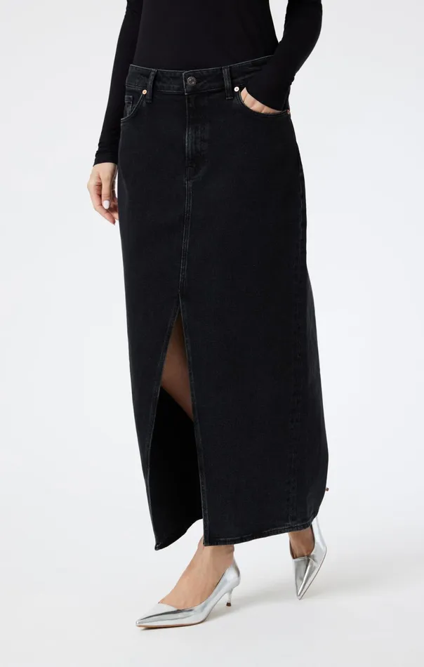 Women Milena Denim Skirt In Dark Smoke Denim Mavi Jeans Dresses and Skirts Women Milena Denim Skirt In Dark Smoke Denim Mavi Jeans Dresses and Skirts