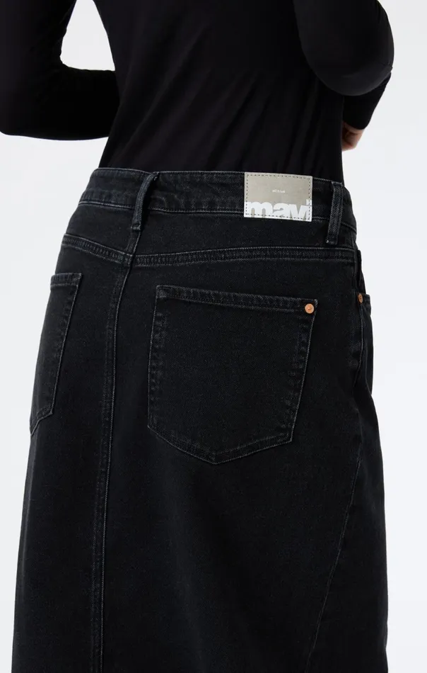 Women Milena Denim Skirt In Dark Smoke Denim Mavi Jeans Dresses and Skirts Women Milena Denim Skirt In Dark Smoke Denim Mavi Jeans Dresses and Skirts