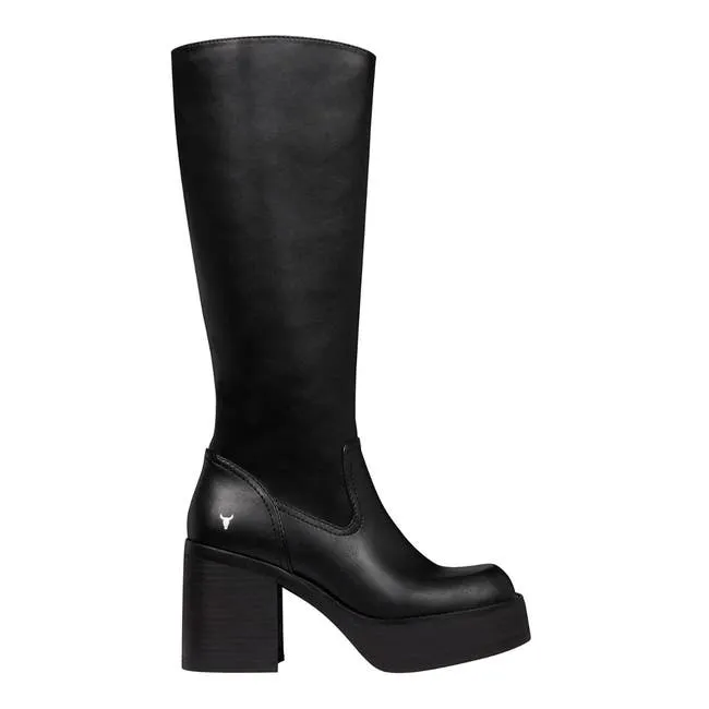Women Niche Black Platform Boots Windsor Smith Platforms