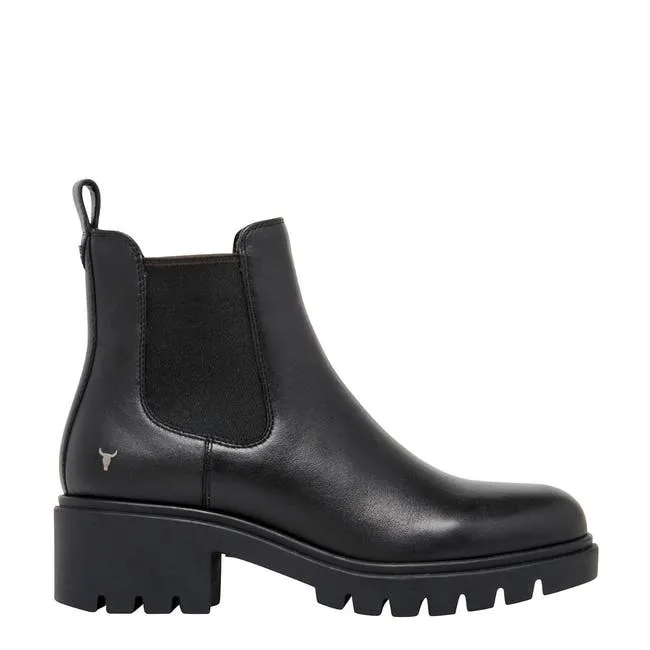 Women Obsess Black Leather Boots Windsor Smith Boots