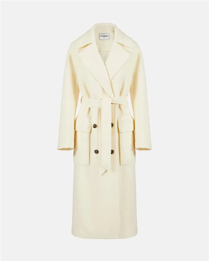 Women OUTERWEAR Iceberg Doublebreasted Coat In Boucl Cloth