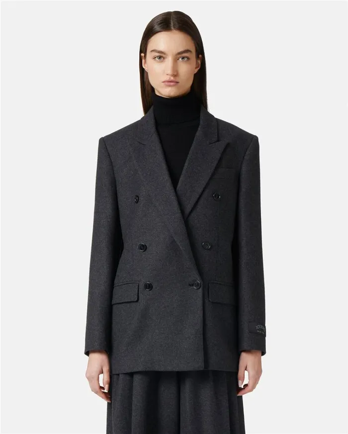 Women OUTERWEAR Iceberg Double Jacket In Melange Flannel