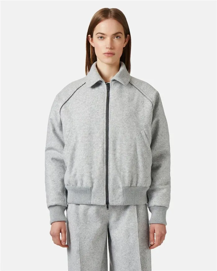 Women OUTERWEAR Iceberg Jacket With Hood In Double Technical Cloth