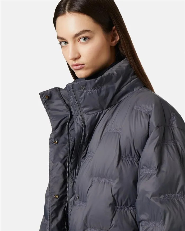 Women OUTERWEAR Iceberg Long Down Jacket With Real Down Hood Women OUTERWEAR Iceberg Long Down Jacket With Real Down Hood