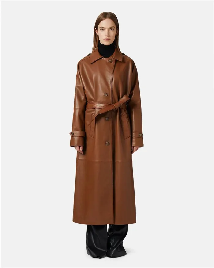 Women OUTERWEAR Iceberg Long Leather Coat