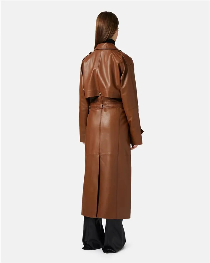 Women OUTERWEAR Iceberg Long Leather Coat Women OUTERWEAR Iceberg Long Leather Coat