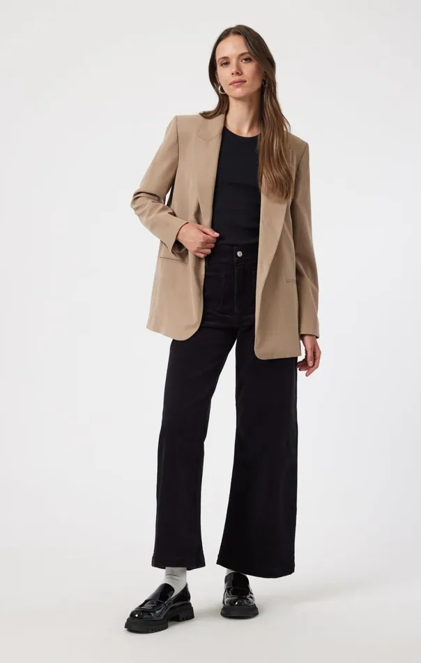 Women Paloma Marine Wide Leg In Black Cord Mavi Jeans Pants