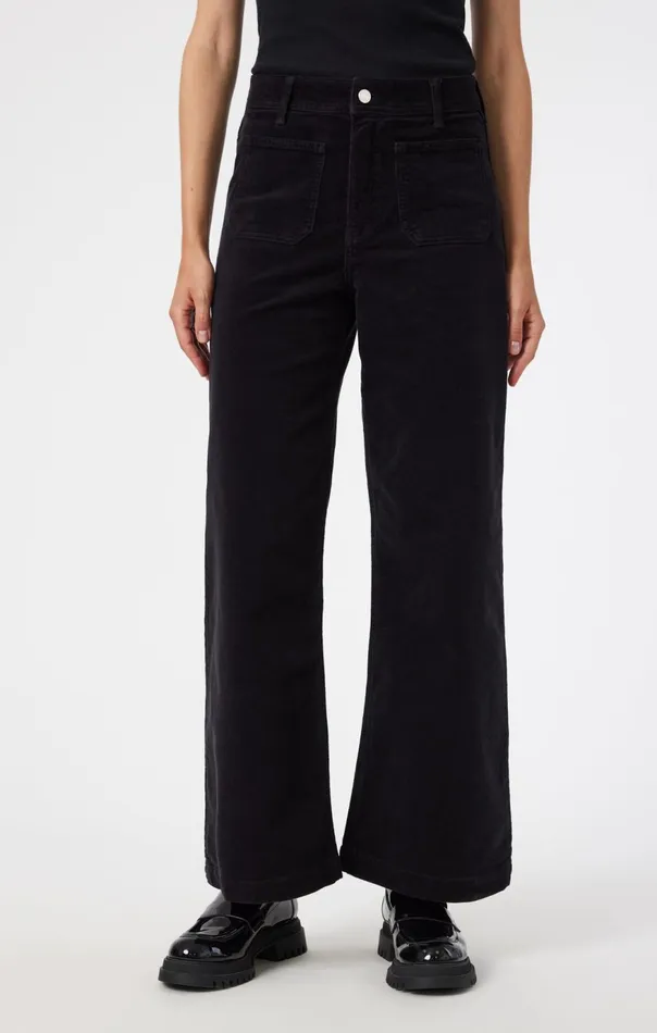 Women Paloma Marine Wide Leg In Black Cord Mavi Jeans Pants
