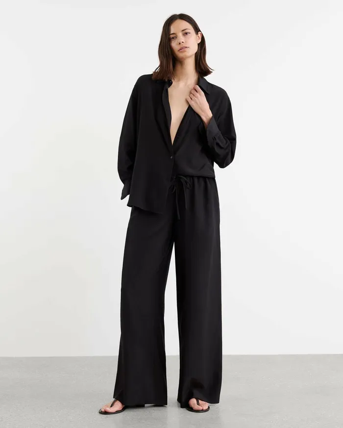 Women Pants and Shorts Nili Lotan ADRIEL PANT Black