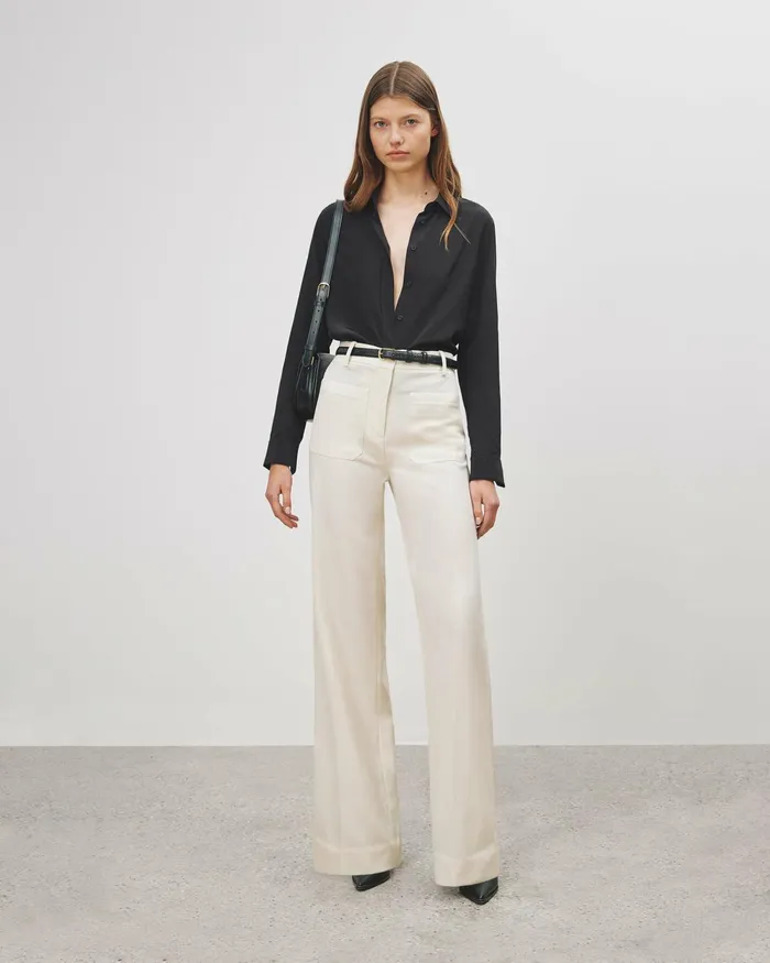 Women Pants and Shorts Nili Lotan CHRISTOPHE PANT Brown