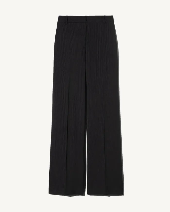 Women Pants and Shorts Nili Lotan EFFY PANT Black Pinstripe
