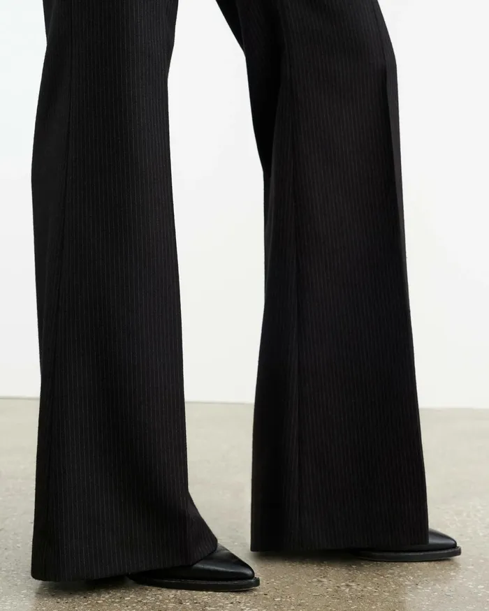 Women Pants and Shorts Nili Lotan EFFY PANT Black Pinstripe