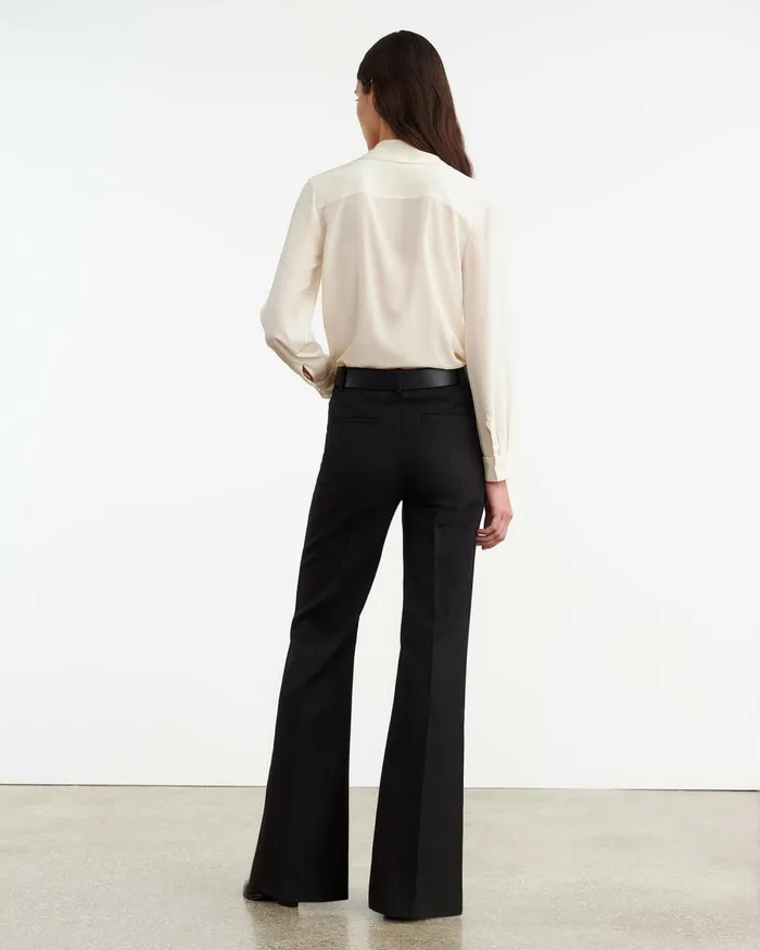 Women Pants and Shorts Nili Lotan EFFY PANT Black Pinstripe
