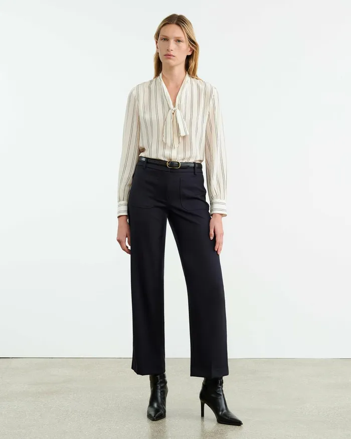 Women Pants and Shorts Nili Lotan ENYA PANT Midnight