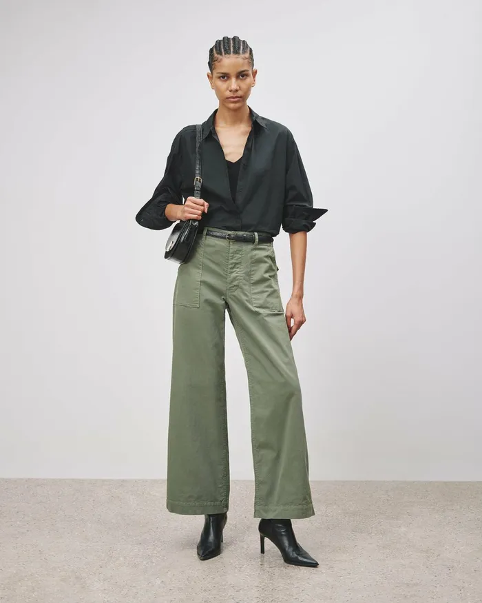 Women Pants and Shorts Nili Lotan LEON BOY PANT Carbon