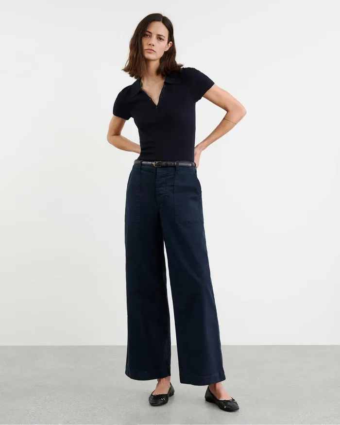 Women Pants and Shorts Nili Lotan LEON BOY PANT Carbon