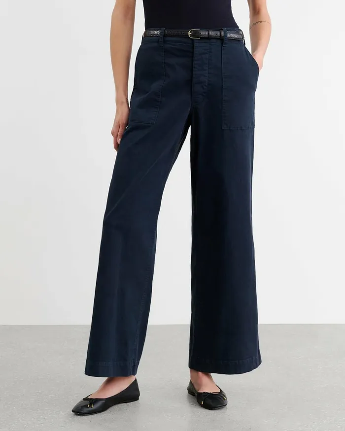 Women Pants and Shorts Nili Lotan LEON BOY PANT Carbon