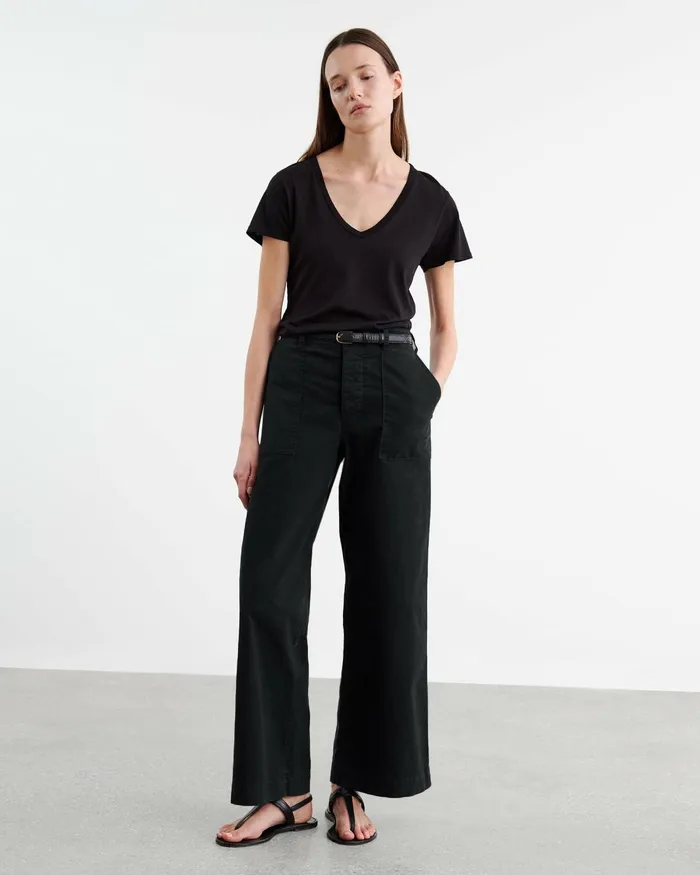 Women Pants and Shorts Nili Lotan LEON BOY PANT Carbon