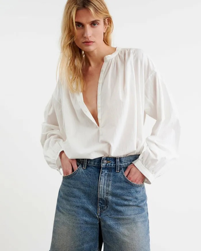 Women Pants and Shorts Nili Lotan RUSSEL DENIM SHORT Summer Wash
