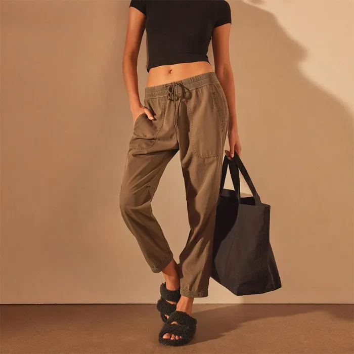Women PantsDenim James Perse Micro Twill Casual Pant Army Green Pigment