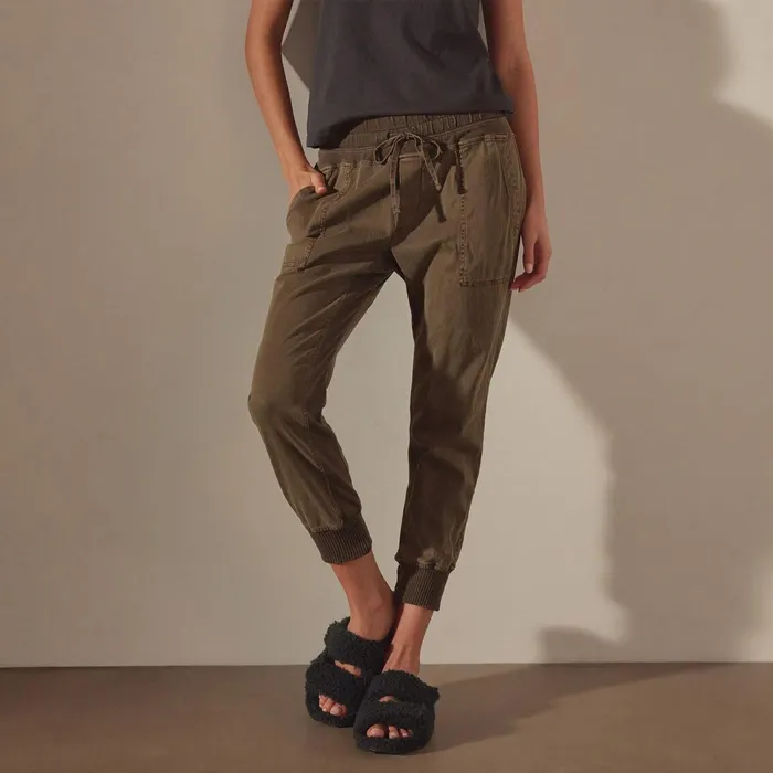 Women PantsDenim James Perse Mixed Media Pant Army Green Pigment