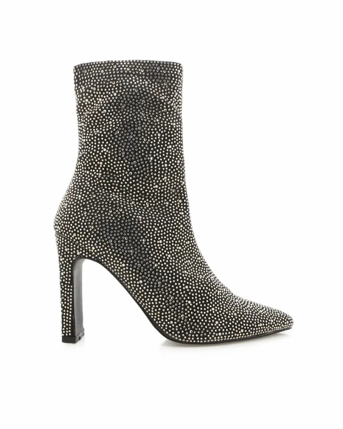Women Party Heels Billini BRITTANY 8211 BLACK SATINRHINESTONE 8211 Boots 8211 BILLINI USA