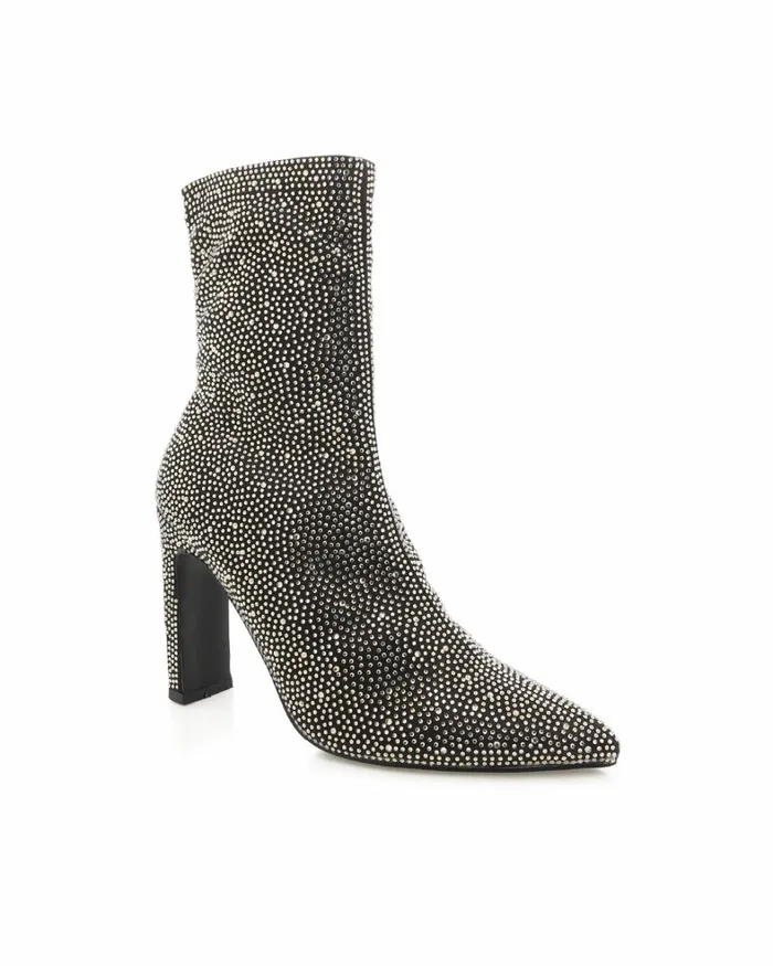 Women Party Heels Billini BRITTANY 8211 BLACK SATINRHINESTONE 8211 Boots 8211 BILLINI USA